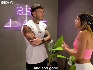 THE THREESOME IS SUSPENDED - SPOUSE watching HIS WIFE BE DRILLED