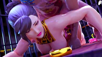 Stylized 3D hentai fantasy with creampie and anal scenes