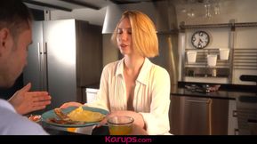 Stepbrother gets breakfast & a mouthful from Mila Pie in karupspc video