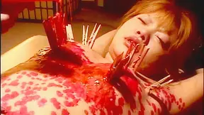 Kinky Asian bondage with a getting whipped