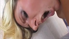 Nikki Miller mesmerizes with blonde allure in a sultry ride