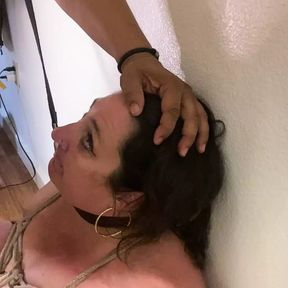 Mature PAWG Submissive Slut, kittenbritches, is Bound, Face Fucked Roughly&amp; Made to Throat Daddy&#039;s BBC