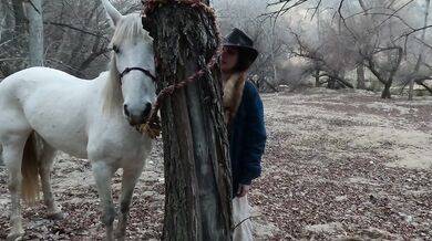 Farmers wife thirsty for cock in the mouth.