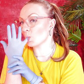 Asmr Video with Medical Nitrile Gloves (arya Grander)