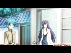 Cute anime gets monster fucked at her butt hole