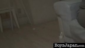 Young Japanese guy shoots massive load after receiving deep blowjob