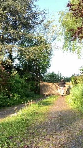 In an outfit with a little leopard skirt for an evening.