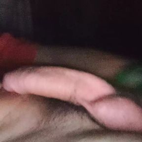 Jerking off my unshaved Dick