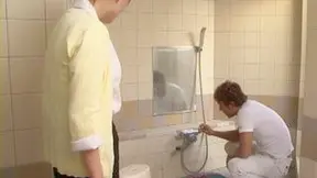 Home Alone Kaori Saejima Tempts Plumber with Hot Sex Acts