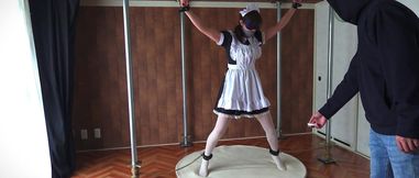 A Restrained Maid Writhing in Pleasure From a Remote-controlled Vibrator
