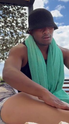 Epic moment from "Horny Latina guest can't resist the BBC pool boy outdoors - Rioc69"