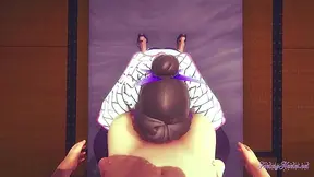 Shinobu Pleasured Deeply in Steamy POV 3D Hentai creampie Action