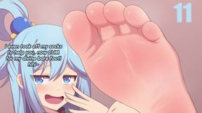 Premature Ejaculation Training With Aqua (femdom, Feet, Humiliation, Premature Ejaculation)