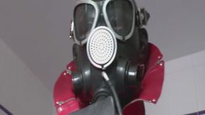 En latex et Ã©jaculation avec cape