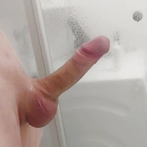 Hot soapy shower with my big dick