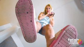 Today you will be under my old pink slippers - so FANTASTIC ( Giantess Floor Views with Princess Serena ) - FULL HD wmv