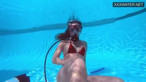 Hungarian Pornstar Lana Tanga Orgasming Underwater
