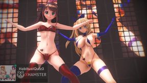 mmd r18  Kizuna AI &amp; Mirai Akari FUCK Me sex dance ahegao ntr fuck hard dildo 3d hentai