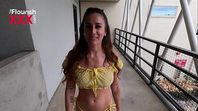 Poolside Masturbation turns into a BBC BJ POV