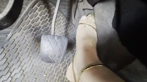 Anie drives the old Chevette around town.