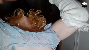 Now the second part of my video with Jade, a pretty blonde trans who loves sucking cock. She gives me a superb deep throa ...
