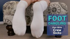 Feet Dangling in Plain White Crew Socks Foot Play Close Up - Kylie Jacobsx - MP4 1080p HD