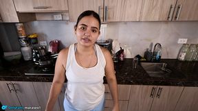 DON'T CUM INSIDE ME, I'M YOUR SLUTTY milf  boyfriend fulfills his fantasy, cumming in the mouth of his BIG-ASSED milf