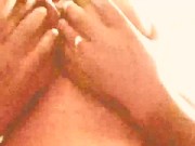 Playing with my huge tits