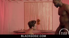 Black Godz. Ebony dude Lawrence Portland gets to drill hot white guy's glaze