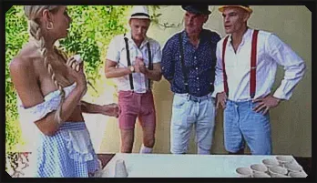 Florane Russell Outdoor Double Penetration Orgy