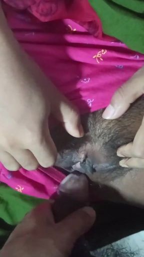Thrilling moment from &quot;Indian  Dulhan ka Suhaagraat me chudai, Indian newly married bhbahis painful sex video&quot;