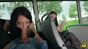 MATURE4K. Jumping on a dick in the bus