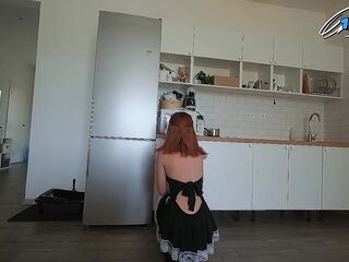 Hawt Cleaner Gal Decided to Make Cash and Gave Her Twat Whilst Wife Is Shopping