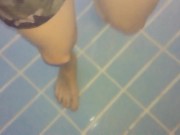 Twink feet in a pool - underwater view