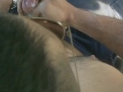 Horny hunk in tractor needed to pump a load out
