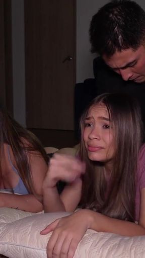 Stepdad fucks stepdaughter after hard fucking with her best friend   Clip 1