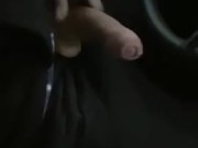 Sacha shows his dick in his car