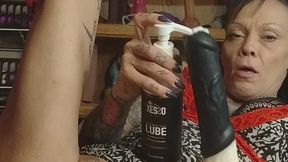 Pounding my pussy with a huge horse cock