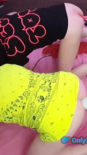 Double fucking machine fun with big dildos and 2 fucking machines   Clip 2