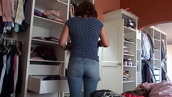 58-year-old Latin stepmom exhibits herself in front of her friend&#039_s stepson to see her huge cock jerking off, cum on ass