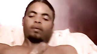 Straight black jock cums in mature mans mouth after blowjob