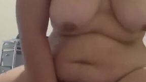 Lightskin stud rides her big black dildo