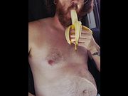 Masterful deepthroat session for nerdy dadbod