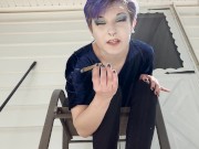 Femdom Bully Makes You Her Foot Boy Ashtray