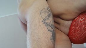 I caught my mother-in-law masturbating her pussy and helped her cum by fucking her to squirt