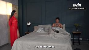 Big-bottomed stepmother seeks in her stepson the companionship her husband never gives her.