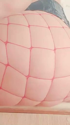 FaceSitting in Fishnet Pantyhose (Arya Grander) FemDom POV dirty talking- phone video amateur selfie   Clip 1