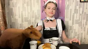 Master's sexy maid gives special private pleasure