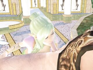 The final Elf Cuntia's ultimate hopes Season 01 Movie scene 01 --- Cuntia trying with greek guard