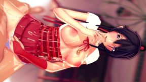 Asaemon SAGIRI YAMADA gets creampied in reverse cowgirl